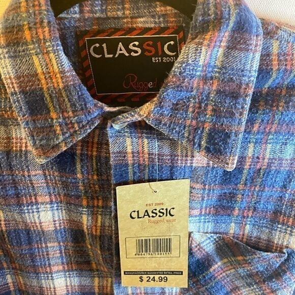 💧Classic Rugged wear long sleeve flannel shirt -8 - Picture 2 of 6